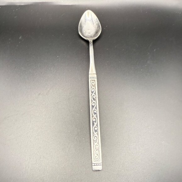 Oneida Spanish Court Stainless Steel Dinner Knife & Ice Tea Spoon Vintage - Picture 1 of 8